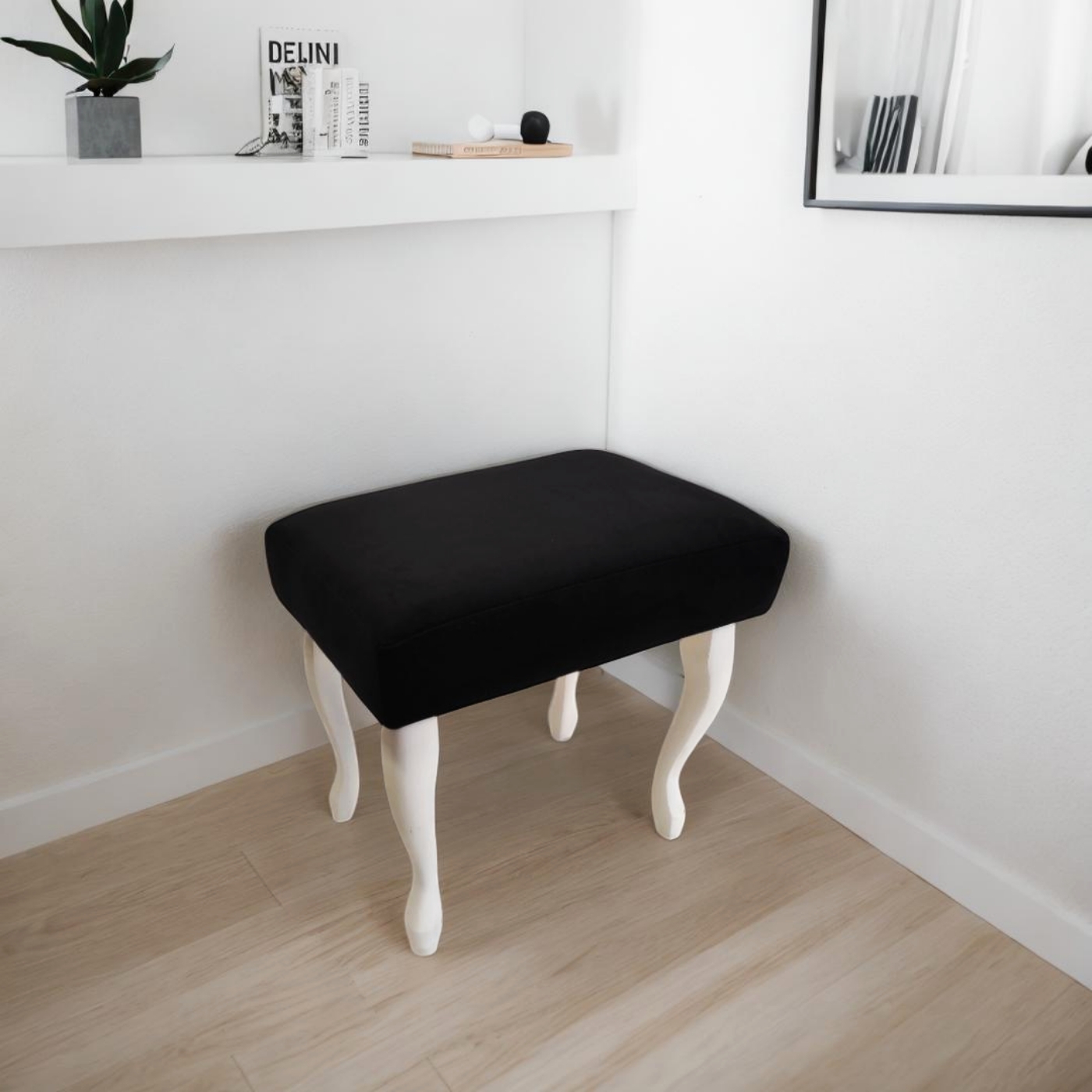 Taboret do toaletki Black & White